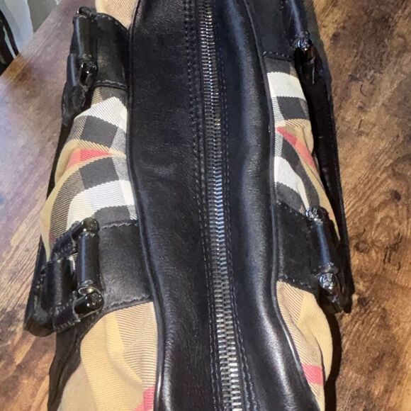 Burberry Knight Bag Purse Satchel signature nova house check XL leather/canvas - Picture 6 of 15